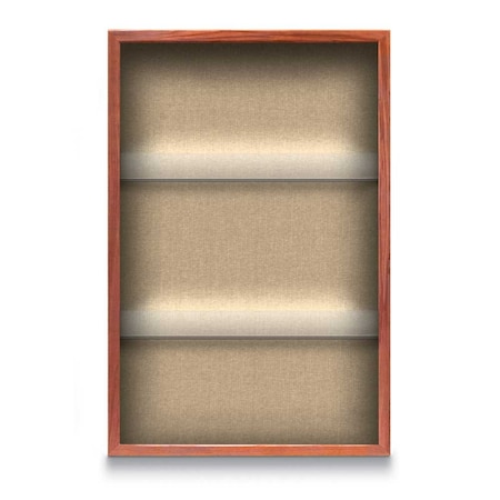 United Visual Products Outdoor Enclosed Combo Board, 48"x36", Satin Frame/Blue & Burgundy UVCB4836OD-BLUE-DBURGU
